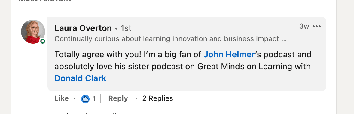 Podcast testimonial 13