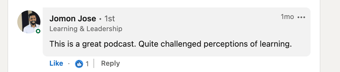 Podcast testimonial 14