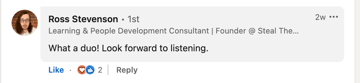 Podcast testimonial 18